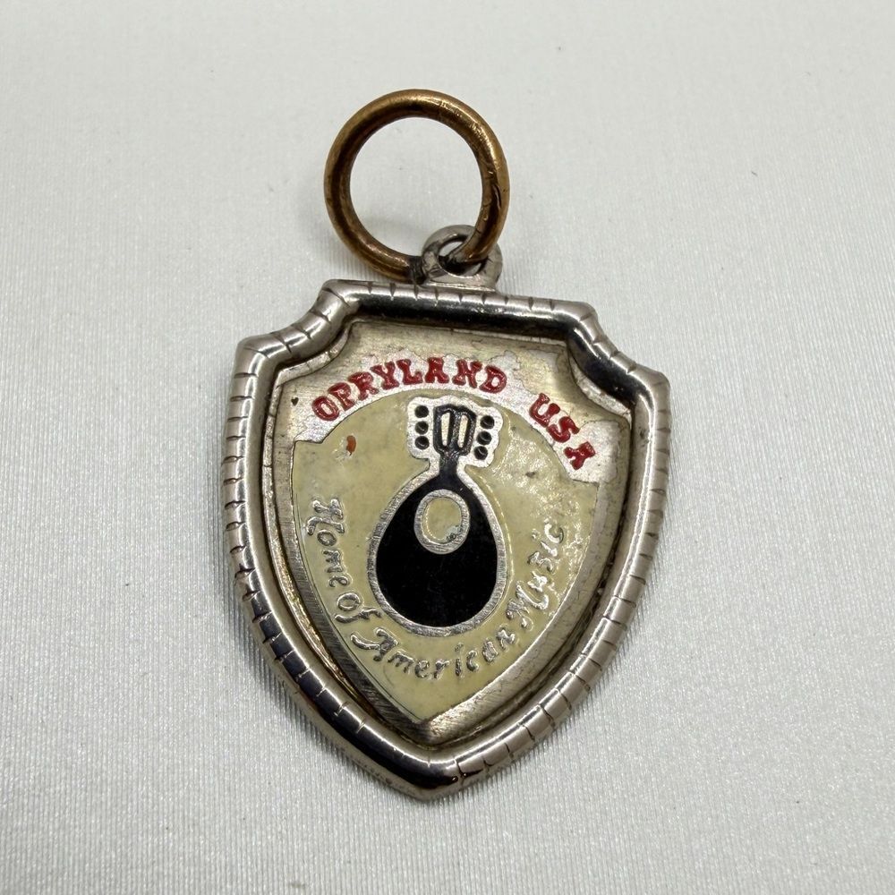 VTG Rosecraft "Opryland USA" 925 PLATED shield enamel charm/pendant!‎